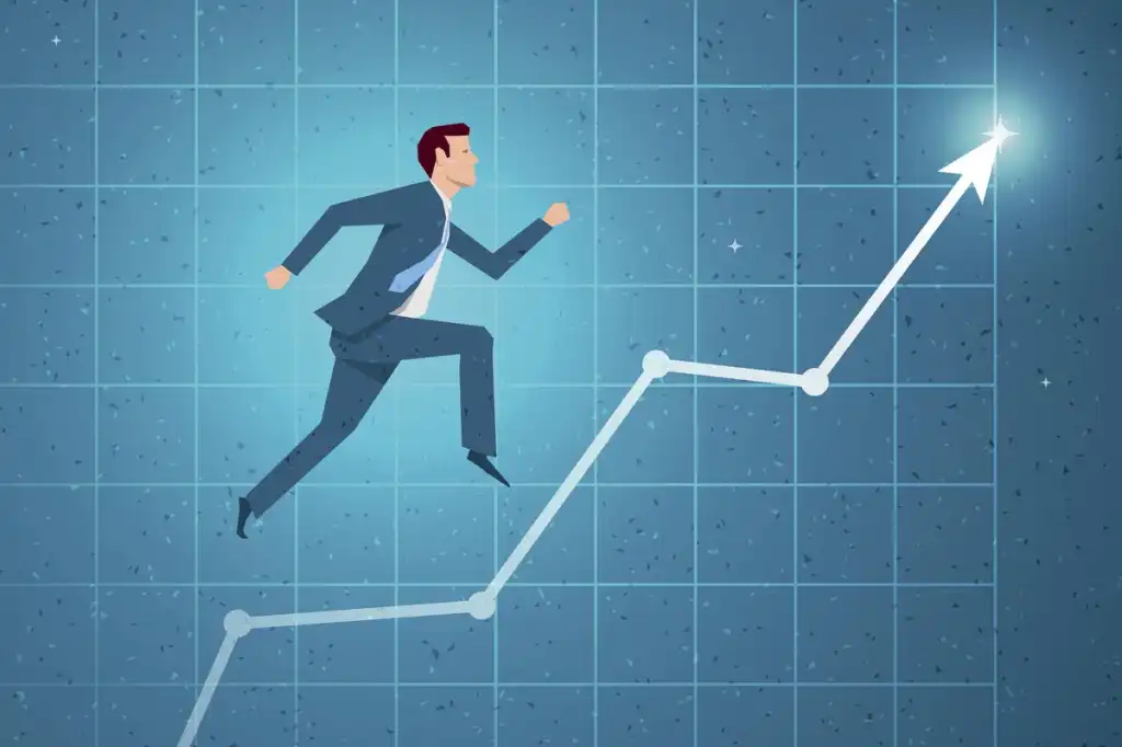 career growth graph trending chart