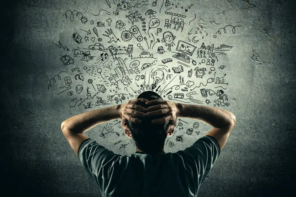 overwhelmed man stressed analytics information overload
