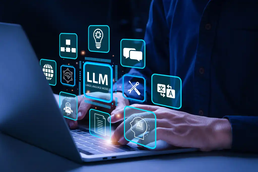 LLM, AI Large Language Model concept