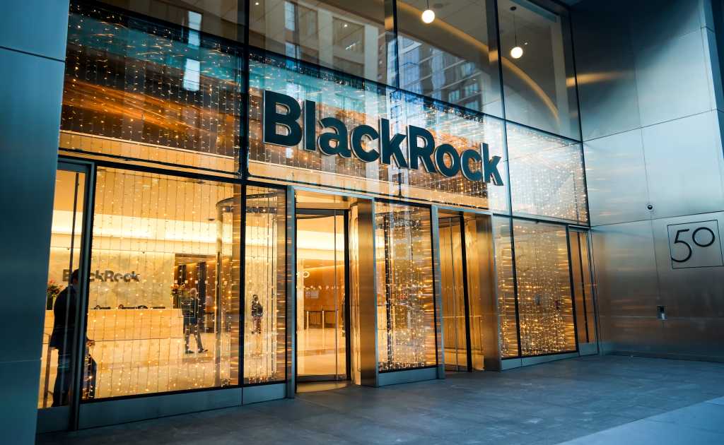 BlackRock logo above office entrance