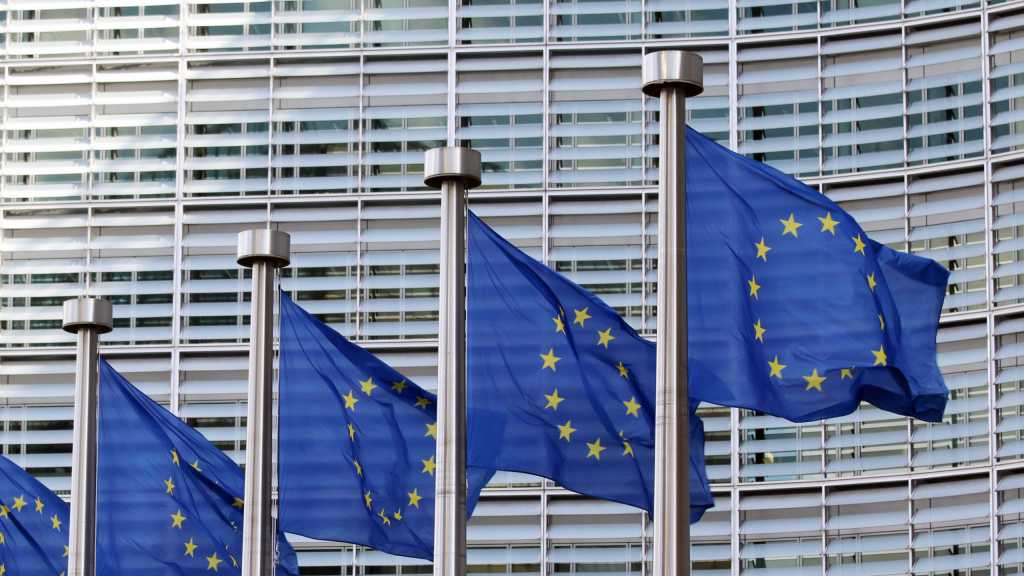 banderas de la Unión Europea en Bruselas